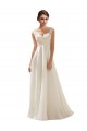 Sweep Train Sleeveless Soft Chiffon & Lace Ivory A-Line Wedding Dress Newcastle