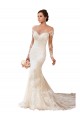 Chapel Train Long Sleeves Lace Ivory Mermaid Wedding Gowns Newcastle