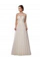 Sweep Train Sleeveless Tulle Ivory A-Line Wedding Dress Newcastle