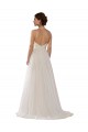 Sweep Train Sleeveless Tulle Ivory A-Line Wedding Dress Newcastle