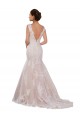Chapel Train Sleeveless Lace Ivory & Champagne Mermaid Modern Wedding Dress Newcastle