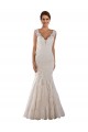 Chapel Train Sleeveless Lace White Mermaid Wedding Dress Newcastle