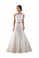 Chapel Train Sleeveless Satin Ivory Mermaid Modern Wedding Dress Newcastle