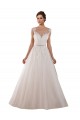 Chapel Train Sleeveless Tulle & Lace Ivory Ball Gown Wedding Dress Newcastle