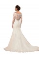 Chapel Train Long Sleeves Lace Ivory Mermaid Sexy Wedding Dress Newcastle
