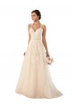Chapel Train Sleeveless Tulle & Lace Ivory Sweetheart A-Line Wedding Dress Newcastle