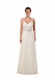 Chapel Train Sleeveless Soft Chiffon Ivory Sheath Wedding Dress Newcastle