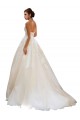 Chapel Train Sleeveless Tulle & Lace Ivory & Champagne Ball Gown Wedding Dress Newcastle