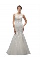 Sweep Train Sleeveless Tulle & Lace Ivory Mermaid Wedding Dress Newcastle