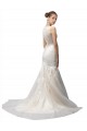 Sweep Train Sleeveless Tulle & Lace Ivory Mermaid Wedding Dress Newcastle