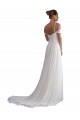 Sweep Train Sleeveless Soft Chiffon Ivory A-Line Beach Wedding Dress Newcastle