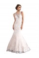 Cathedral Train Sleeveless Tulle & Lace Ivory & Champagne Mermaid Wedding Dress Newcastle