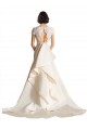 Chapel Train Cap Sleeves Satin Ivory A-Line Wedding Dress Newcastle