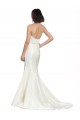 Chapel Train Sleeveless Satin & Lace Ivory Trumpet Bridal Dress Newcastle