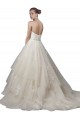 Chapel Train Sleeveless Tulle & Lace Ivory Scoop Neck Ball Gown Wedding Dress Newcastle