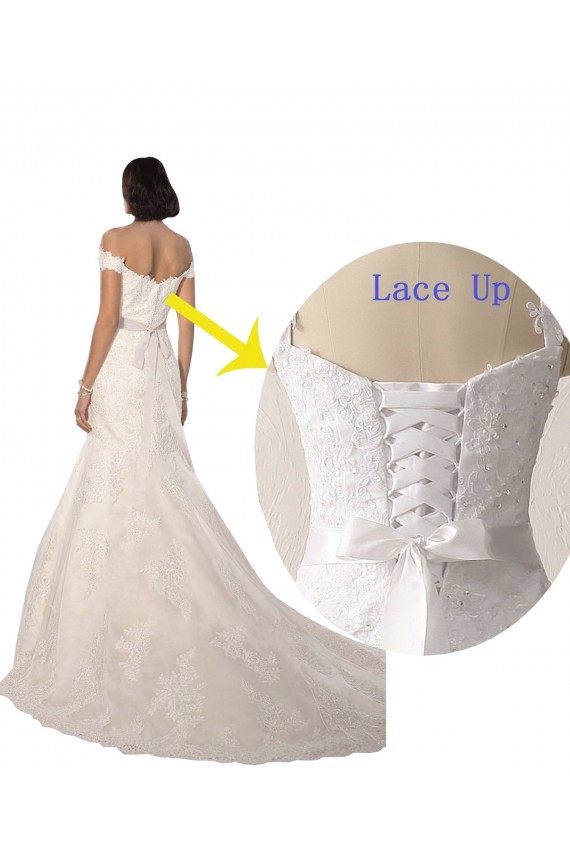 Chapel Train Sleeveless Lace White Mermaid Beach Wedding Dress Newcastle