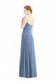 Long Sleeveless Soft Chiffon Dusty Blue Sweetheart A-Line Evening Dress / Bridesmaid Dress Newcastle