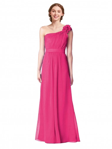 Long Sleeveless Soft Chiffon Azalea A-Line Bridesmaid Gown Newcastle