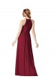 Long Sleeveless Chiffon Burgundy A-Line Evening Gowns / Bridesmaid Dresses Newcastle