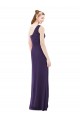 Long Sleeveless Soft Chiffon Grape One Shoulder A-Line Evening Dress / Bridesmaid Dress Newcastle