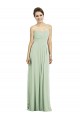 Long Sleeveless Soft Chiffon Sage A-Line Bridesmaid Dress Newcastle