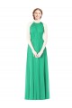Long Sleeveless Soft Chiffon Emerald Green A-Line Bridesmaid Dress Newcastle