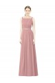 Long Sleeveless Soft Chiffon Dusty Pink A-Line Bridesmaid Dress Newcastle