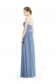 Long Sleeveless Chiffon Dusty Blue Sweetheart A-Line Bridesmaid Gowns Newcastle