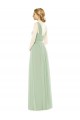Long Sleeveless Soft Chiffon Sage A-Line Bridal Party Dress Newcastle