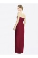 Long Sleeveless Soft Chiffon Burgundy Sweetheart Sheath Bridesmaid Dress Newcastle