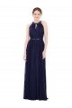 Long Sleeveless Soft Chiffon Dark Navy A-Line Bridesmaid Dress / Formal Dress Newcastle