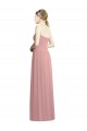 Long Sleeveless Chiffon Dusty Pink A-Line Bridesmaid Dress / Evening Dress Newcastle