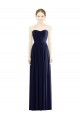 Long Sleeveless Soft Chiffon Dark Navy A-Line Formal Evening Gown / Bridesmaid Dress Newcastle