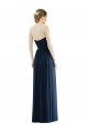 Long Sleeveless Soft Chiffon Dark Navy A-Line Formal Evening Gown / Bridesmaid Dress Newcastle