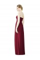 Long Sleeveless Soft Chiffon Burgundy Sweetheart A-Line Evening Dress / Bridesmaid Dress Newcastle