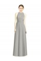 Long Sleeveless Chiffon Silver Halter Neck A-Line Bridesmaid Dress / Evening Dress Newcastle