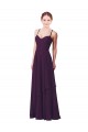 Long Sleeveless Soft Chiffon Grape Sheath Bridesmaid Dress Newcastle