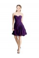 Knee Length Sleeveless Soft Chiffon Purple A-Line Bridesmaid Dress Newcastle