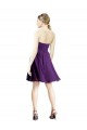 Knee Length Sleeveless Soft Chiffon Purple A-Line Bridesmaid Dress Newcastle