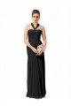 Long Sleeveless Chiffon Black Mermaid Bridesmaid Dress / Evening Dress Newcastle