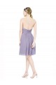 Knee Length Sleeveless Soft Chiffon Burgundy A-Line Bridesmaid Dress Newcastle