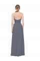 Long Sleeveless Soft Chiffon Slate Grey Sweetheart A-Line Bridesmaid Dress Newcastle