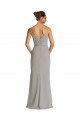 Long Sleeveless Soft Chiffon Silver Sheath Bridesmaid Dress Newcastle