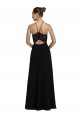 Long Sleeveless Soft Chiffon & Lace Black A-Line Bridesmaid Gown Newcastle