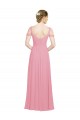 Long Sleeveless Soft Chiffon Skin Pink A-Line Bridesmaid Dress Newcastle
