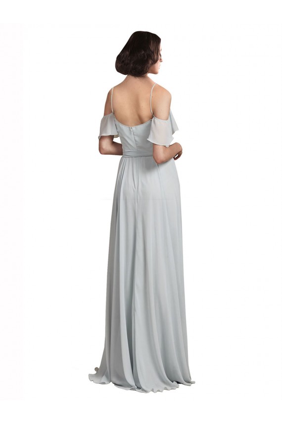 Long Sleeveless Soft Chiffon Frost A-Line Formal Dress / Bridesmaid Dress Newcastle