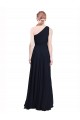 Long Sleeveless Chiffon Dark Navy One Shoulder A-Line Bridesmaid Dress / Evening Dress Newcastle