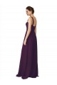 Sweep Train Sleeveless Soft Chiffon Grape A-Line Bridesmaid Dress Newcastle