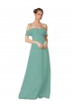 Long Flutter Sleeves Soft Chiffon Seaside A-Line Bridesmaid Dress Newcastle