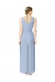 Long Sleeveless Soft Chiffon Periwinkle V-Neck A-Line Bridesmaid Dress Newcastle